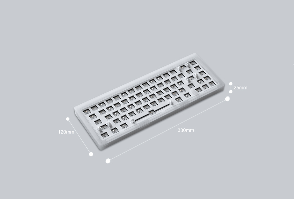 Kit bàn phím cơ AKKO ACR67 - White