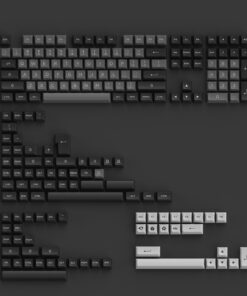 AKKO Keycap set – Black White (PBT Double-Shot/ASA profile/198 nút)