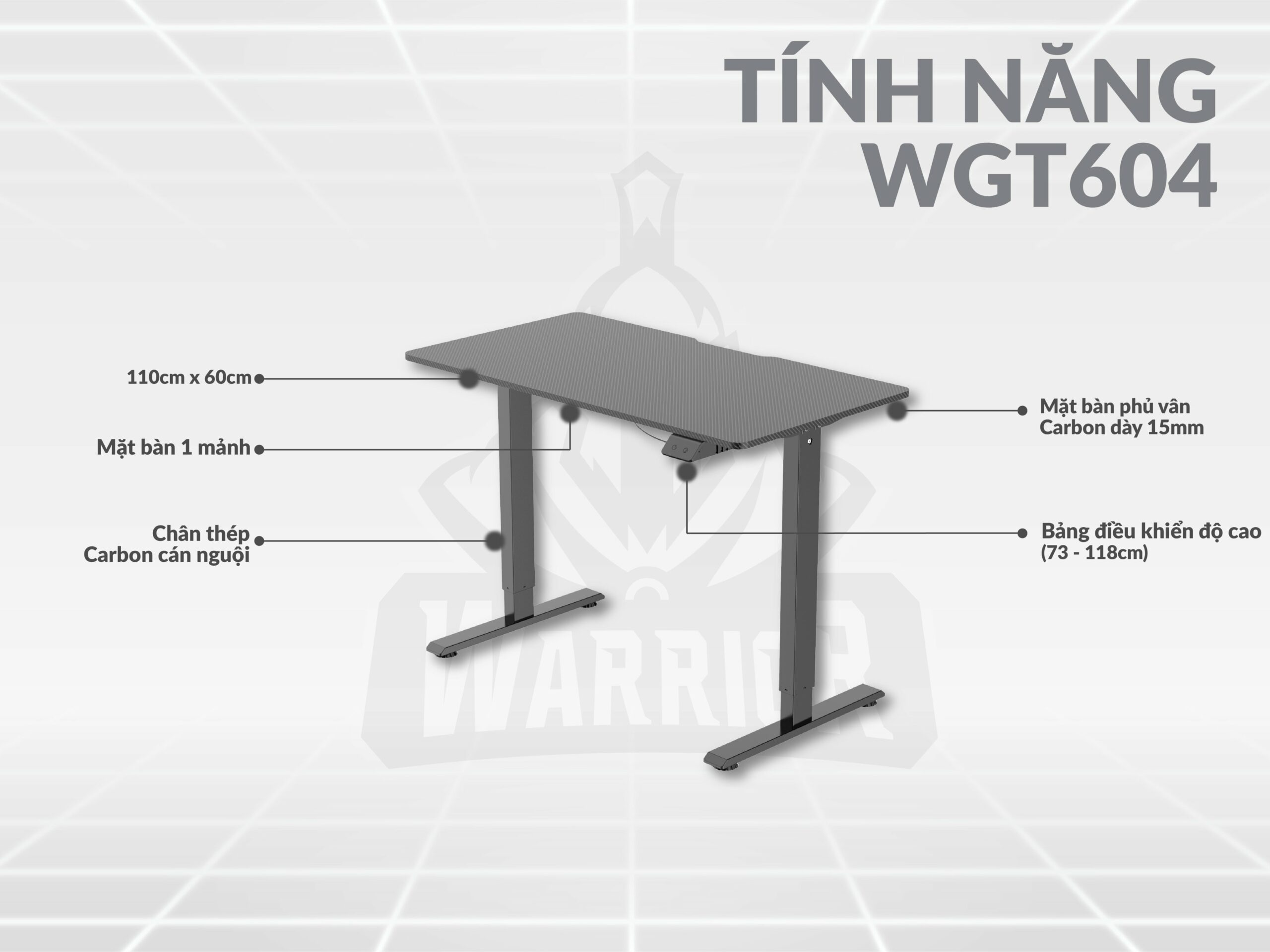 Tính năng của bàn nâng hạ WARRIOR WGT604