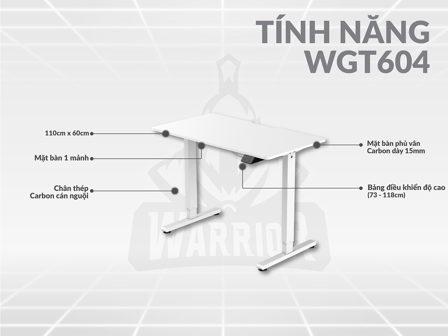 Tính năng của bàn nâng hạ WARRIOR WGT604