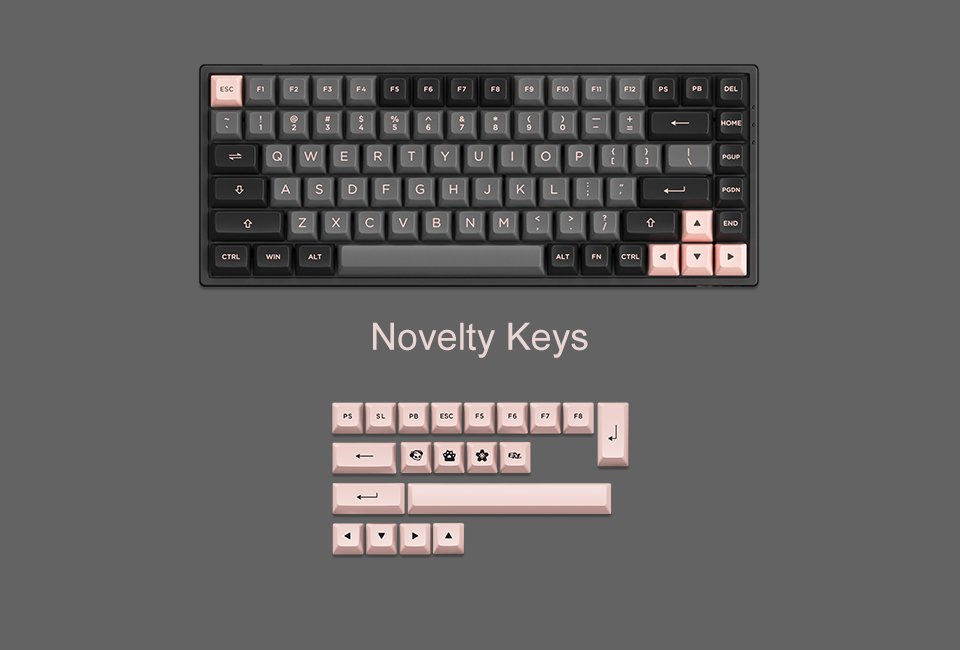 20 keycap tặng kèm của AKKO 3084B Plus Black Pink