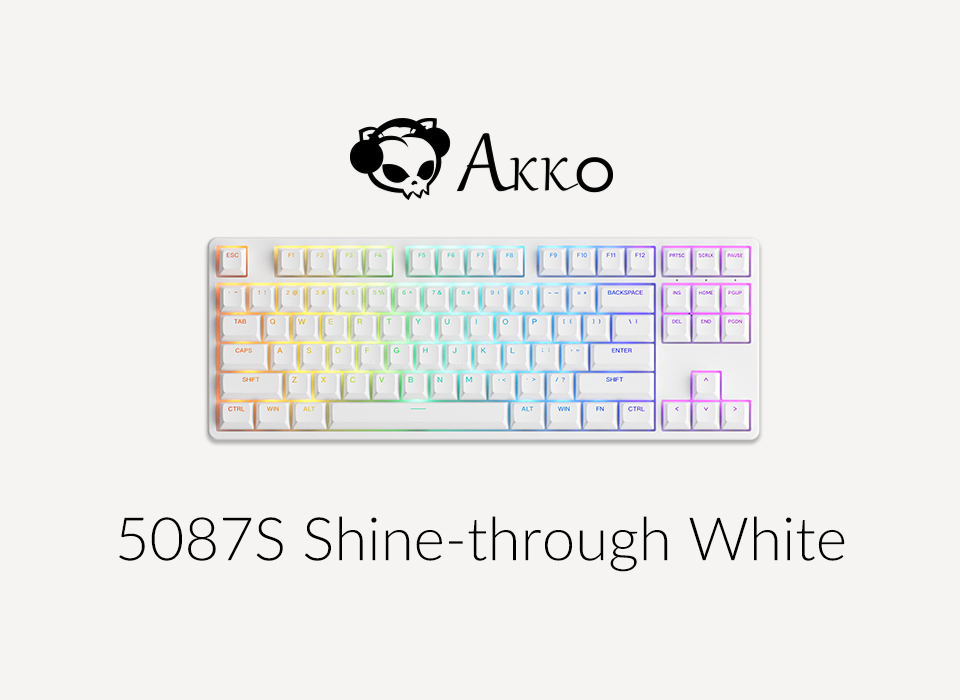 Bàn phím AKKO 5087 RGB ASA - White