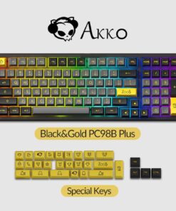 Keycap tặng kèm của AKKO PC98B Plus Black&Gold
