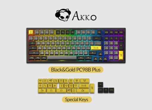 Keycap tặng kèm của AKKO PC98B Plus Black&Gold