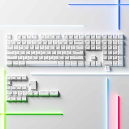 AKKO ASA Shine-Through Keycap set - White (Xuyên LED / ASA profile / 131 nút)